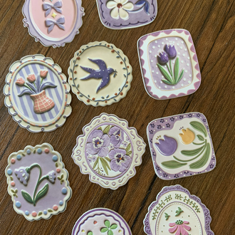 Floral Tags/ Violet 