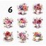 Floral Teacups Pet Sticker Seti