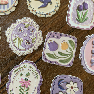 Floral Tags/ Violet 