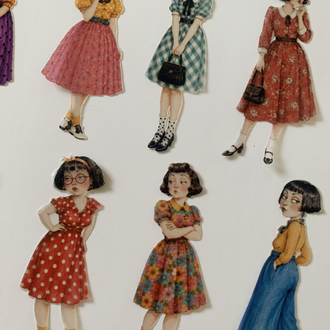 Vintage Dolls Pet Sticker Seti