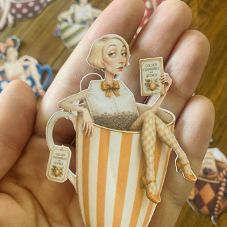 Whimsy Teacup Dolls Die-Cut Seti