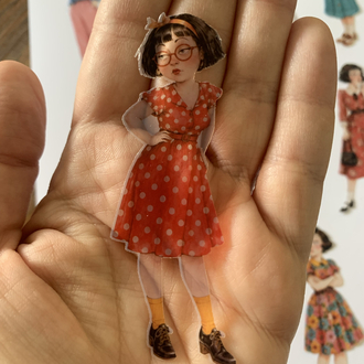 Vintage Dolls Pet Sticker Seti