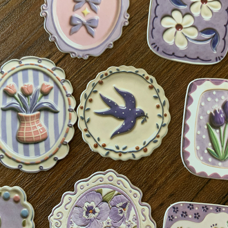 Floral Tags/ Violet 