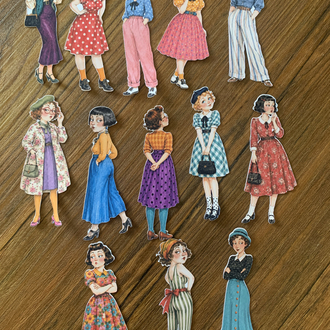 Vintage Dolls Die Cut Seti