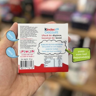 Kişiye Özel Kinder Çikolata