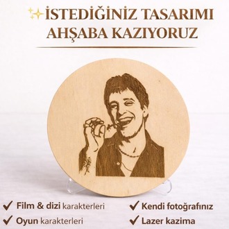 Kişiye Özel Fotoğraf Lazer Kazıma Ahşap Tablo – Fotoğraflı Masaüstü Dekor