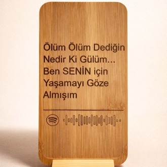 Kişiye Özel Spotify Kodlu Ahşap Çift Plaketi – Fotoğraflı & İsimli Hediye