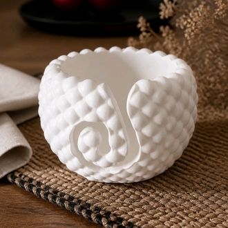 Pofuduk Kuzu Tasarım Örgü İp Kasesi - Sevimli Yarn Bowl