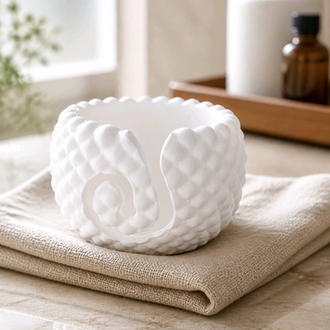 Pofuduk Kuzu Tasarım Örgü İp Kasesi - Sevimli Yarn Bowl