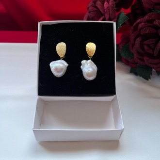 3A+ Fireball Baroque Earrings