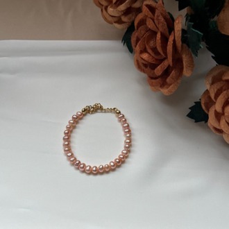 5A++ Peach Pearl Bracelet
