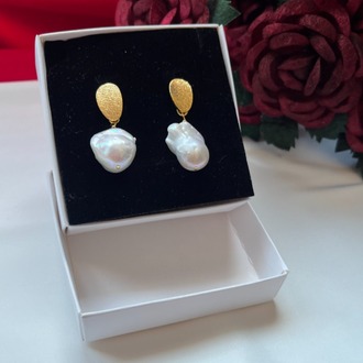 3A+ Fireball Baroque Earrings