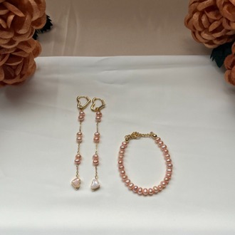 5A++ Peach Pearl Bracelet