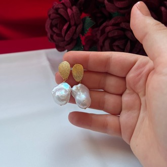 3A+ Fireball Baroque Earrings