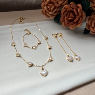 The Symphony Of Enamelled Hearts Necklace