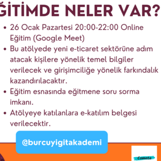 Yeni Başlayanlar İçin E-Ticaret Girişimciliği Atölyesi