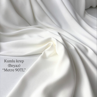 Beyaz kumlu krep