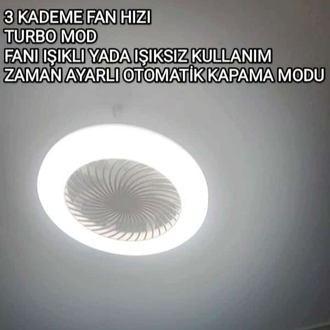 FANLI AVİZE UZAKTAN KUMANDA 3 KADEME 