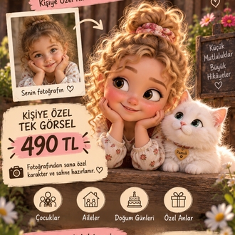 Kişiye Özel Karakter Görseli | Fotoğraftan Çizgi Film Tasarımı