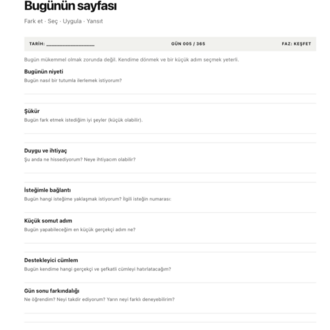 manifest ajandası zamansız 365 gün