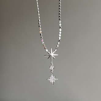 Silver North Star Kolye