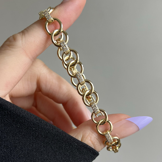 Gold Taşlı Halka Bileklik