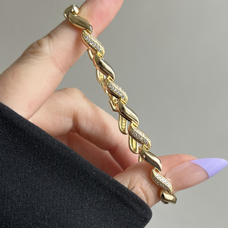 Gold Taşlı Damla Bileklik