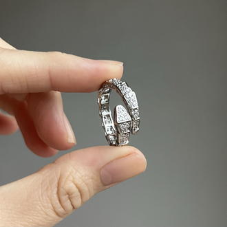 Yılan Detaylı Silver Küpe