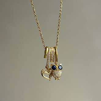 Gold Charmlı Kolye