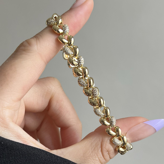Gold Taşlı Damla Bileklik