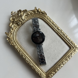 Silver İçi Siyah Polo Saat