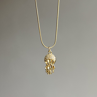 Çelik Gold Jellyfish Kolye