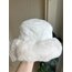 Yargıcı model peluş bucket şapka- Beyaz