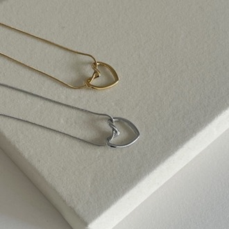 Minimal Kalpli Gold Çelik Kolye