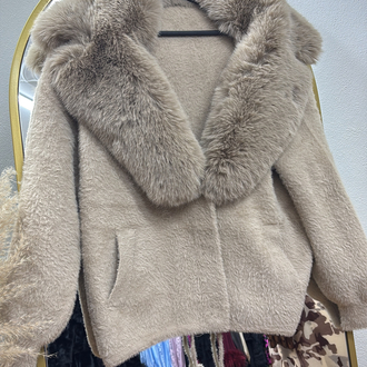 Angora kürklü hırka