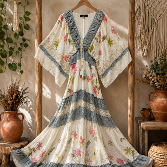 İthal tasarım handmade otantik elbise