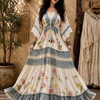 İthal tasarım handmade otantik elbise