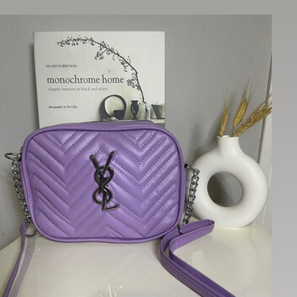 Lila Zigzag Kapitone Omuz Çantası – YSL Model (200₺)