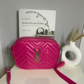 Fuşya Zigzag Kapitone Omuz Çantası – YSL Model (200₺)