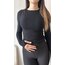 Siyah parmak geçmeli body