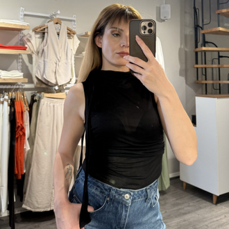 Omuz Detaylı Transparan Body