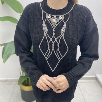 Siyah Taşlı Kazak 