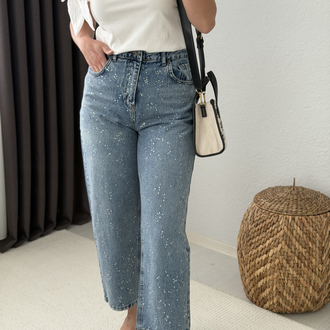 Pırıltılı Mom Jean