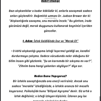 Alışkanlık Değiştirme Rehberi