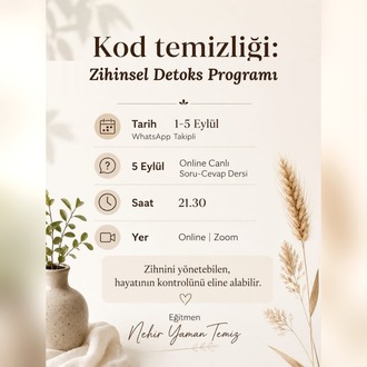Kod Temizliği | Zihinsel Detoks Programı