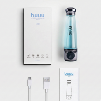 BUUU H6 Hidrojenli Su Şişesi – 5000 ppb | SPE + PEM | Şarjlı |280ml