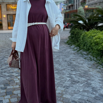 İçlik elbise bordo