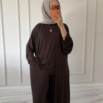 3 lü Penye Takım (Kahve)