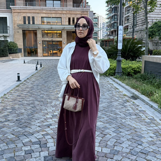İçlik elbise bordo