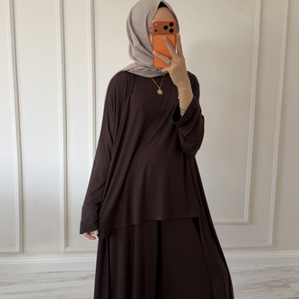 3 lü Penye Takım (Kahve)